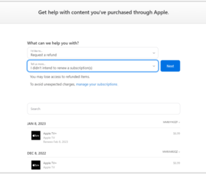 Refund From Apple's App Store